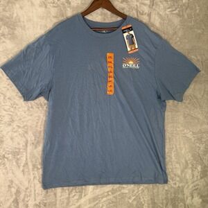 O'Neill Graphic Print Short Sleeve Crew Neck T-Shirt Blue Men's 2X